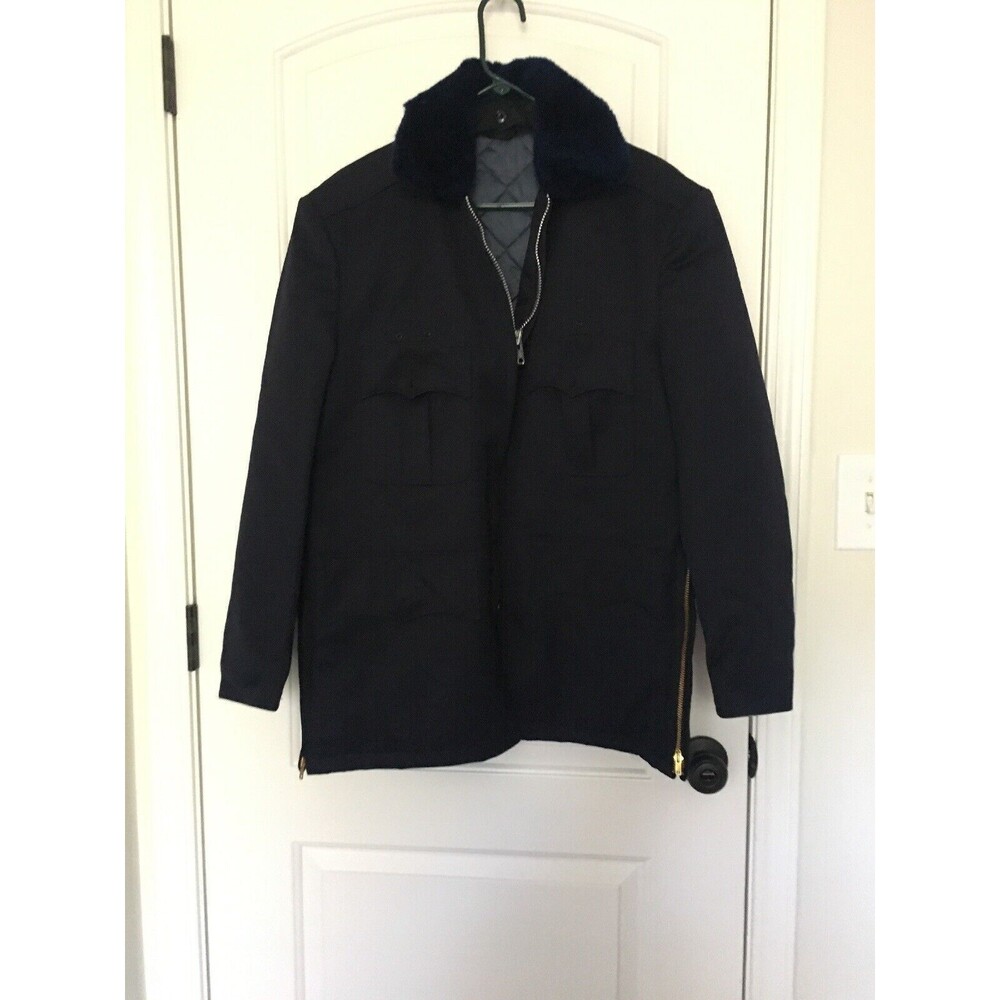 Vintage Gerber Men's Coat Jacket Security Officer Police Zip Unknown Size Blue